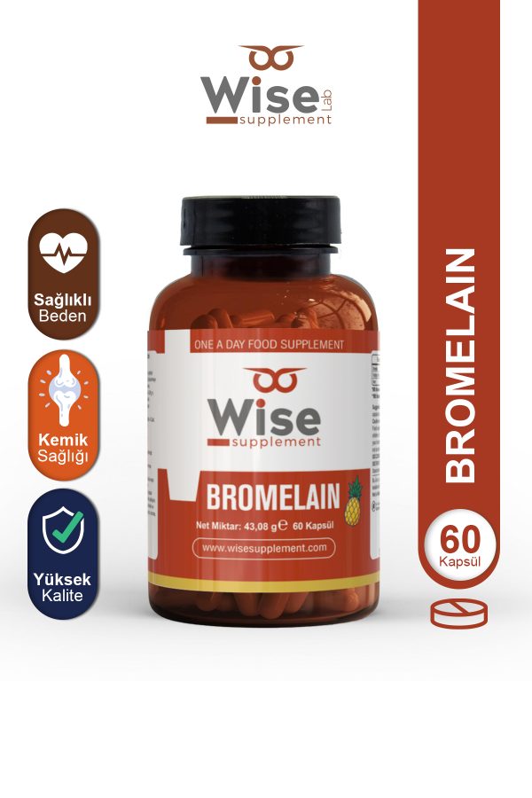 Wiselab Bromelian 500mg & Krom Pikolinat 200ug 60 Kapsül